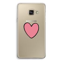 Hartje: Samsung A3 (2017) Transparant Hoesje Hartje: Samsung A3 (2017) Transparant Hoesje