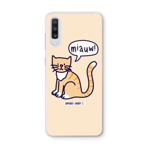 Miauw: Samsung Galaxy A70 Transparant Hoesje