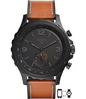 Horlogeband Fossil FTW1114 Leder Bruin 24mm