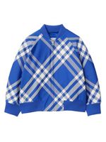 Burberry Kids bomber à motif Vintage Check - Bleu