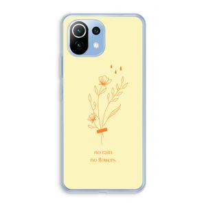 No rain no flowers: Xiaomi Mi 11 Lite Transparant Hoesje