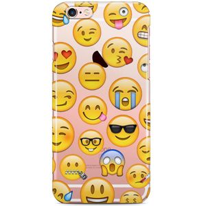 iPhone 6/6S siliconen hoesje - Emoji smileys mix 2