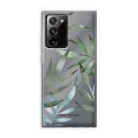 Tropical watercolor leaves: Samsung Galaxy Note 20 Ultra / Note 20 Ultra 5G Transparant Hoesje