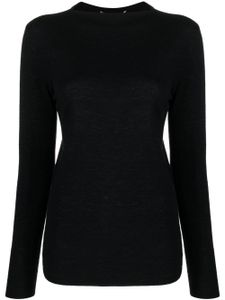 Tibi t-shirt en jersey à manches longues - Noir