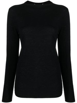 Tibi t-shirt en jersey à manches longues - Noir