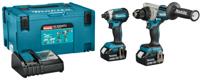 Makita DLX2545TJ 18v Combiset DDF492 Boor-/schroefmachine + DTD153 Slagschroevendraaier (2x 5.0Ah en lader) in Mbox - DLX2545TJ