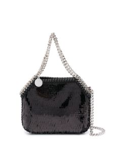 Stella McCartney mini sac Falabella à sequins - Noir