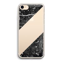 Zwart marmer: iPhone 7 Transparant Hoesje