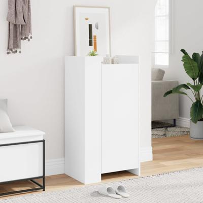 Schoenenkast 52x37,5x100 cm bewerkt hout wit