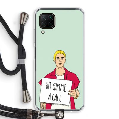 Gimme a call: Huawei P40 Lite Transparant Hoesje met koord