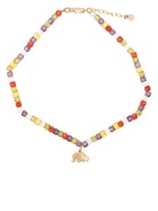 Sydney Evan bracelet cheville en or 14ct à breloque Elephant - Multicolore