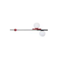 Plafondlamp DKD Home Decor Wit Zwart Rood Metaal Kristal 40 W 44 x 44 x 120 cm