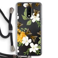 No flowers without bees: OnePlus 7 Transparant Hoesje met koord