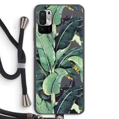 Bananenbladeren: Xiaomi Redmi Note 10 5G Transparant Hoesje met koord