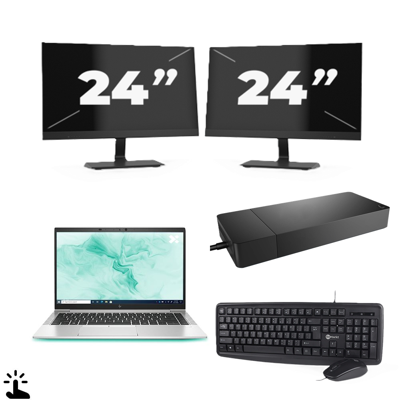 HP EliteBook 840 G8 - Intel Core i5-11e Generatie - 14 inch - Touch - 16GB RAM - 256GB SSD - Windows 11 Home + 2x 24 inch Monitor HP EliteBook 840 G8 - Intel Core i5-11e Generatie - 14 inch - Touch - 16GB RAM - 256GB SSD - Windows 11 Home + 2x 24 inch Monitor