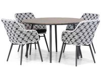 Lifestyle Crossway/Matale 125 cm rond dining tuinset 5-delig