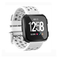 Slimme horloge ontlucht cirkel gat polsband horlogeband voor Fitbit versa (wit) Slimme horloge ontlucht cirkel gat polsband horlogeband voor Fitbit versa (wit)