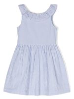 Ralph Lauren Kids robe rayée à design sans manches - Blanc