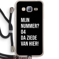 Da ziede van hier - Zwart: Samsung Galaxy J3 (2016) Transparant Hoesje met koord