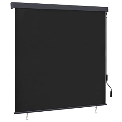 Buiten Rolgordijn Gestreept Antraciet 180 x 250 cm Stof