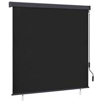 Buiten Rolgordijn Gestreept Antraciet 180 x 250 cm Stof