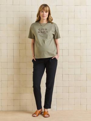 Broek voor zwangere vrouwen van katoenen gaas zwart