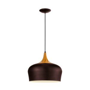 EGLO Obregon hangende plafondverlichting Flexibele montage E27 Bruin, Crème, Eiken
