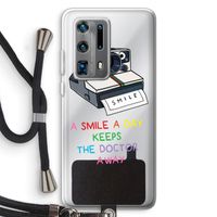 Smile: Huawei P40 Pro Plus Transparant Hoesje met koord