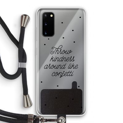 Confetti: Samsung Galaxy S20 Transparant Hoesje met koord