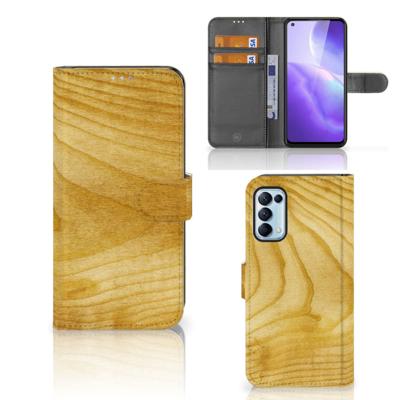 OPPO Find X3 Lite | Book Style Case | Licht Hout | Portemonnee hoesje
