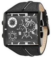 Horlogeband Police PL.13497JSB/02B Leder Zwart 44mm