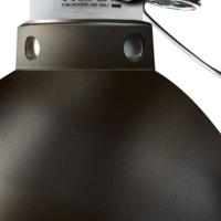 Reflector met klem en keramische e27 fitting 14 cm grafiet Arcadia - Aquadistri
