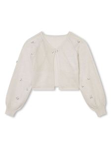 Lanvin Enfant cardigan à design ouvert - Tons neutres