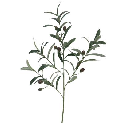 Kunstplant Olijf takken - 75 cm - groen - olijfboom - siertakken stelen - decoratie