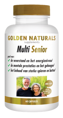 Golden Naturals Supplementen Multi Strong Gold Senior 60Capsules Golden Naturals Supplementen Multi Strong Gold Senior 60Capsules