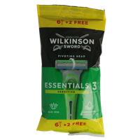 Wilkinson Essential sensitive 6+2 disposable 8 Stuks