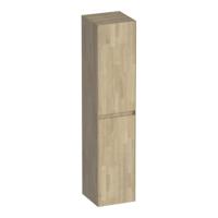 Brauer Inspire - Hoge Kast - 160 cm - 2 Deuren - Greeploos - Links of Rechtsdraaiend - Vingerlas Eiken Grijs