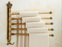 Handdoekrek | Geborsteld Goud | Aluminium | <50 cm | Antiek Gegraveerd