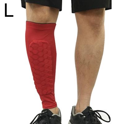 Voetbal anti-botsing leggings outdoor basketbal paardrijden alpinisme enkel beschermen kalf sokken Gear Protector maat: L