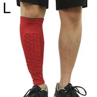Voetbal anti-botsing leggings outdoor basketbal paardrijden alpinisme enkel beschermen kalf sokken Gear Protector maat: L