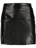 Boyarovskaya jupe en cuir à fermeture zippée - Noir