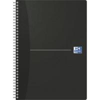 Oxford Office Essentials spiraalschrift, 180 bladzijden, ft A4, gelijnd, zwart