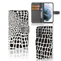 Samsung Galaxy S21 FE | Telefoonhoesje | Met pasjeshouder | Slangenprint