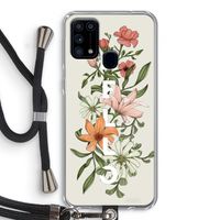 Hello bloemen: Samsung Galaxy M31 Transparant Hoesje met koord