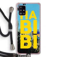 Habibi Majorelle : Samsung Galaxy A51 5G Transparant Hoesje met koord