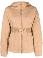 TWINSET veste matelassée à ceinture logo - Tons neutres