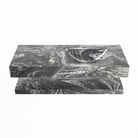 MONDIAZ ALAN-DLUX 110cm planchet Lava. Vrijhangende wastafel CLOUD rechts zonder kraangat, kleur Lava.