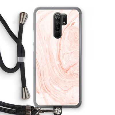 Peach bath: Xiaomi Redmi 9 Transparant Hoesje met koord