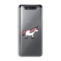 Eenhoorn: Samsung Galaxy A80 Transparant Hoesje