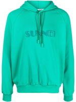 Sunnei hoodie à logo brodé - Gris